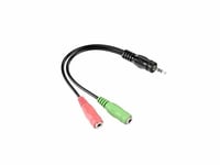 HEADPHONES MICROPHONE SPLITTER CONVERTER ADAPTER FOR ACER ASPIRE E1 LAPTOP