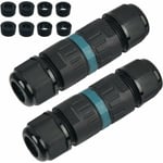 Boîte de Jonction Etanche IP68 2PCS 3 Pôles Souterrain IP68 Connecteur de Câble Etanche pour Câble de Diamètre 5-12mm IP68 Connecteurs Etanches