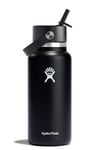 Hydro Flask 32oz (946ml) Wide Mouth w/ Flex Straw Cap Black