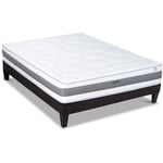 HYPSOM Ensemble SUBLIME 140x200 cm Matelas Mémoire de forme + Sommier Bois