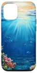 iPhone 14 Pro Blue Underwater Ocean Landscape Design Case