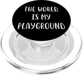 Le monde est mon terrain de jeu : Love Travel Statement Adventure PopSockets PopGrip pour MagSafe