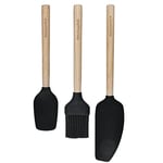 KitchenAid Silicone Tipped Bamboo Baking Utensils (3 Piece Set), Safe on All Cookware, KQG654OHBBE, DX333