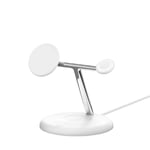 Belkin 3-in-1 Qi2 Magnetic Charging Stand - White