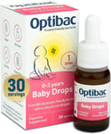 Optibac Probiotics Baby Drops 10ml - Vegan Digestive Probiotic Supplement...