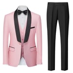 Costume Homme Uni 3 Pièces De Slim Fête Soirée Mariage Business Fit Grande Vêtements Masculin Wz229