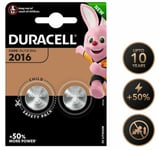 Duracell CR2016 3V Lithium Coin Cell Battery (Pack of 2)