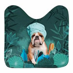 Tapis Contour WC "Doggy Zen" 45x45cm Vert