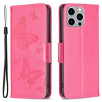 Trolsk Imprint Butterflies Wallet (iPhone 15 Pro) - Rosa