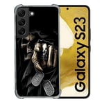 Cokitec Coque Renforcée en Verre Trempé pour Samsung Galaxy S23 Tete de Mort Your Next