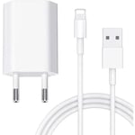 Madream Chargeur Pour Iphone, Chargeur Secteur Usb With Câble Chargeur Adaptateur Universel Mural Mini Chargeur Pour Iphone 7/8/11/1