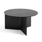 HAY - Slit Table Wood Round XL Black Oak - Sofabord - Svart - Tre