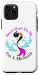 Coque pour iPhone 11 Pro Beach Don't Try Me I'm A Mermaid Funny Black Sirmaids Women