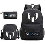 3st Fotboll Messi Ryggsäck Ryggsäck Kvinnor Män Rese Laptop Tonåringar Molas Toes Sac Only Ryggsäck- Perfet Only Backpack none