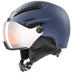 uvex Hlmt 600 Visor - Ski Helmet for Men and Women - Visor - Individual Fit - Blue Matt - 53-55 cm