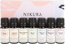 Nikura | Chakra Blends Essential Oil Gift Set (7 x 10ml) | Root, Sacral, Solar