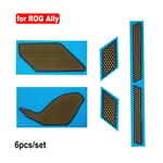 6pcs/set Sticker Handheld Console Dustproof Net for Asus ROG Ally Household