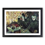 Big Box Art Edvard Munch by The Deathbed Framed Wall Art Picture Print Ready to Hang, Oak A2 (62 x 45 cm)