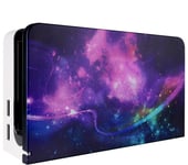 Coque De Protection Dock Pour Nintendo Switch Oled,Coque Rigide Pc Anti-Poussière Anti-Rayures Pour Switch Oled,Cover Dock Pour Switch Oled(Dock Non Inclus)-Galaxie Violette