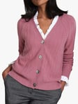 Pure Collection Rib V-Neck Cashmere Cardigan