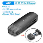 Lecteur de carte SD Vention USB Type C vers adaptateur de carte Micro SD TF pour accessoires d'ordinateur portable Mémoire intelligente de téléphone Adaptateur de carte SD USB 3.0, lecture à fente unique USB