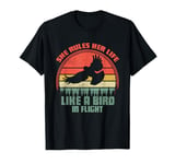 She Rules Her Life Like A Bird In Flight | Retro Bird T-Shirt