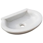 Biscottini Évier en marbre 46,5 x 31,5 x 13,5 cm, évier extérieur et intérieur, lavabo à poser pierre, évier de cuisine