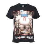 Ghostbusters Stay Puft Square Boyfriend Fit T-Shirt, Womens, Black, Official Merchandise