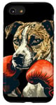 Coque pour iPhone SE (2020) / 7 / 8 Costume de chien de boxe cool pour les fans d'animaux et de gants de combat