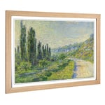 Big Box Art Framed Print of Claude Monet Lane in The Country Design | Wall Art Picture | Home Decor for Kitchen, Living Room, Bedroom, Hallway, Oak, A2 / 24.5x18 Inch / 62x45cm