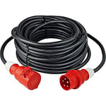 as - Schwabe CEE Extension Cable, 400 V / 16 A, H07RN-F 5G1.5, Black, IP44 Black, for Commercial and Building site use, 60512