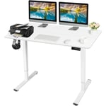 Bureau assis debout Disponible pour bureau ou jeux table réglable en hauteur longueur 120cm × largeur 60cm blanc devoko