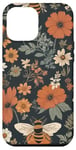 Coque pour iPhone 15 Pro Max Motif floral rétro pour les fans de jardin naturel