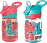 Nuby / Incredible Gulp Water Bottle / No Spill / 360ml /Strawberries/Pack of 2