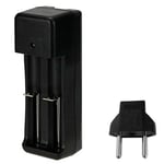 OCIODUAL Double Chargeur Pour 3.7V 18650 14500 Pile Batterie Rechargeable Noir Neuf