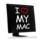 kwmobile Cover Compatible with Apple iMac 27" / iMac Pro 27" - 4-in-1 Case - I Love My Mac White/Red/Black