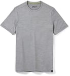 Smartwool Men's Short Sleeve Tee Slim Fit Base Layer Top, Light Gray Heather, XL