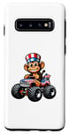 Coque pour Galaxy S10 Patriotic Monkey 4 juillet Monster Truck American