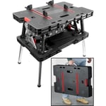 Keter Portable Work Bench Table Folding Garage Universal Metal T-Track Rails New