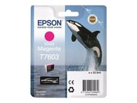 Epson T7603 - 26 ml - Magenta vif - originale - blister - cartouche d'encre - pour SureColor P600, SC-P600