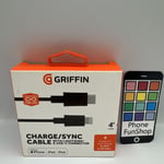 Griffin GP-066-BLK Mobile Phone Cable USB Type-C to Iphone 1.2 m Black New