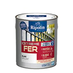 RIPOLIN - Peinture pour Fer Extérieur - Glycéro Antirouille - Sous-couche intégrée - Application directe sur Rouille - Résistante aux Intempéries, UV et Chocs - Brillant - 2L - Blanc