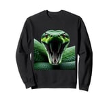 Green Anaconda Shirt Gothic Snake Venomous Serpent Reptile Sweatshirt