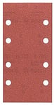 Bosch Accessories 2609256A84 Feuilles abrasives pour Ponceuses vibrantes 93 x 185 Nombre de trous 8 Grain 180 Lot de 10 feuilles