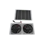 Ej.life - Kit de Ventilateur de Panneau Solaire 100W 12V Ensemble de Panneaux Solaires de Ventilateur D'échappement Double étanche pour Serre