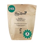 240 Litre x 10 Paper Compostable Wheelie Bin Liners - Biodegradable Sacks/Liners - Bioliner Eco Sack Bags with All-Green Composting Guide