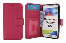 New Standcase Wallet Samsung Galaxy S5 / S5 Neo (G900F / G903F) (Hotpink)