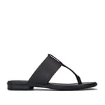 Timberland Womenss Cherrybrook Thong Sandals in Black Leather - Size UK 5