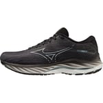 Mizuno Wave Rider 27 WIDE FIT 2E Mens Running Shoes Black Cushioned Trainers