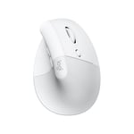 Souris verticale sans fil Bluetooth Logitech Lift pour Mac Blanc et gris